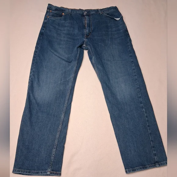 Levi 505 Men's Blue Jeans - Picture 2 of 5